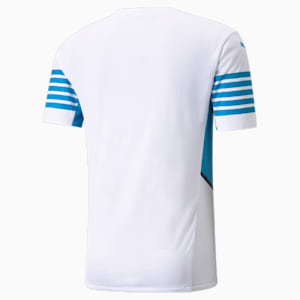 OM Home Authentic Men's Jersey, Puma White-Bleu Azur