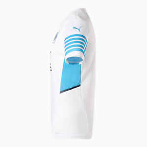 オリンピック マルセイユ OM ホーム 半袖 レプリカ シャツ ユニフォーム, Puma White-Bleu Azur