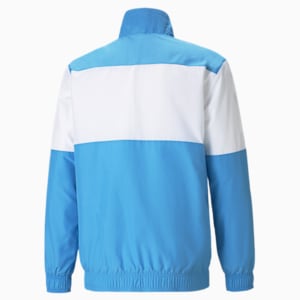 OM Prematch Men's Football Jacket, Bleu Azur-Puma White