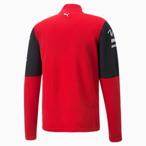 Scuderia Ferrari Team Half-Zip Men's Knitted Sweatshirt, Rosso Corsa