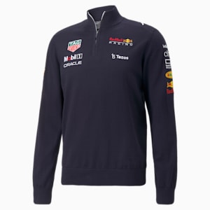 Red Bull Racing Team Half-Zip Men's Sweatshirt, NIGHT SKY