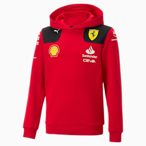 Chandail à capuchon Scuderia Ferrari 2023 Team Replica Jeune, Rosso Corsa