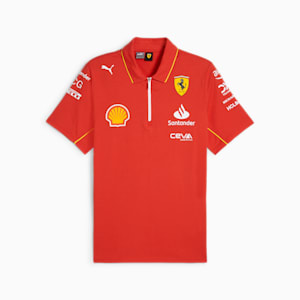 Scuderia Ferrari Team Men's Polo, Burnt Red, extralarge