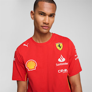 Playera para hombre Scuderia Ferrari Team, Burnt Red, extralarge