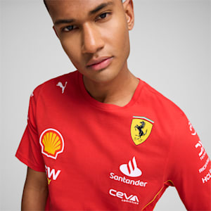 Playera para hombre Scuderia Ferrari Leclerc, Burnt Red, extralarge