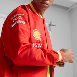 Scuderia Ferrari Team Men's Varsity Jacket, Burnt Red, extralarge