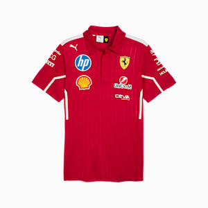 Scuderia Ferrari 2025 Team Men's Motorsport Polo, Dark Cherry, extralarge-IND