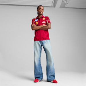 Scuderia Ferrari 2025 Team Men's Motorsport Polo, Dark Cherry, extralarge-IND