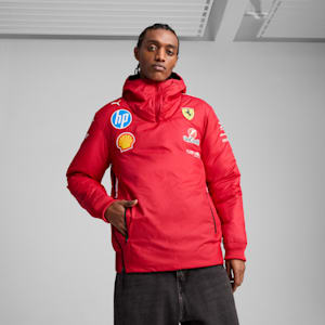Scuderia Ferrari Team Men's Motorsport Reversible Jacket, Dark Cherry, extralarge-IND