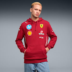 Scuderia Ferrari 2025 Team Men's Motorsport Hoodie, Dark Cherry, extralarge-IND