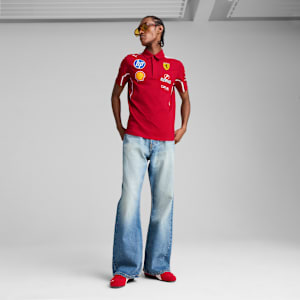 Scuderia Ferrari 2025 Team Men's Polo, Dark Cherry, extralarge