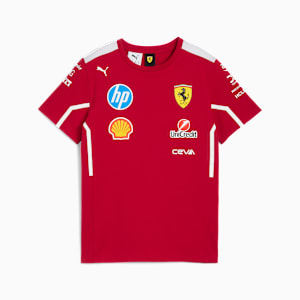 Scuderia Ferrari 2025 Team Youth Motorsport Tee, Dark Cherry, extralarge-IND