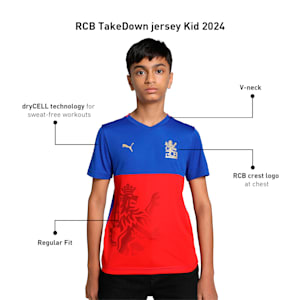 PUMA x RCB 2024 Youth Fan Jersey, Surf The Web-For All Time Red, extralarge-IND