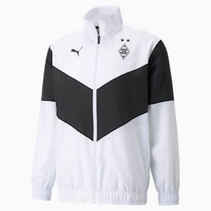 BMG Prematch Men's Football Jacket, Puma White-Puma Black
