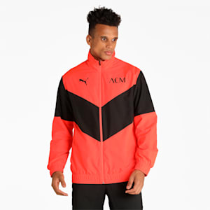 AC Milan Men's Prematch Woven Jacket, Red Blast-Puma Black, extralarge-IND