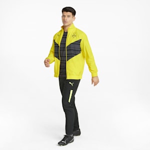 BVB Prematch Men's Soccer Jacket, Cyber Yellow-Puma Black