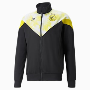 BVB Iconic MCS Men's Track Jacket, Puma Black-Cyber Yellow
