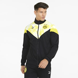 BVB Iconic MCS Men's Track Jacket, Puma Black-Cyber Yellow