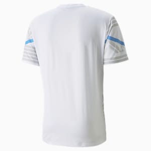 OM Prematch Men's Jersey, Puma White-Bleu Azur