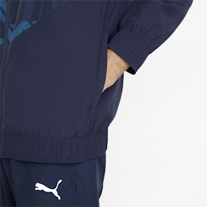 OM Prematch Men's Football Jacket, Peacoat-Puma White