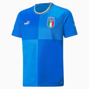 キッズ FIGC イタリア ホーム 半袖 レプリカ シャツ JR 116-152cm, Ignite Blue-Ultra Blue