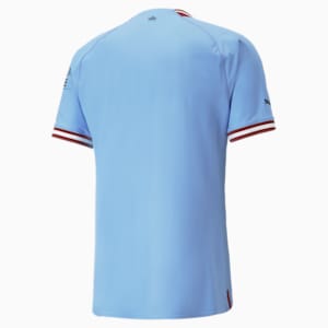 Camiseta de local original de Manchester City F.C. 22/23 para hombre, Team Light Blue-Intense Red