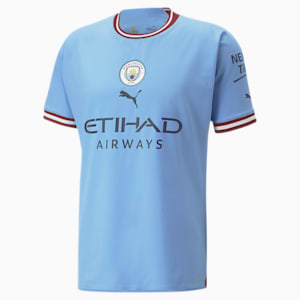 Manchester City F.C. Home  22/23 Authentic Jersey Men, Team Light Blue-Intense Red