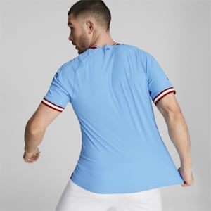 Camiseta de local original de Manchester City F.C. 22/23 para hombre, Team Light Blue-Intense Red