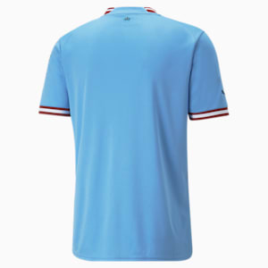 Manchester City F.C. Home Men's Replica Jersey, Team Light Blue-Intense Red
