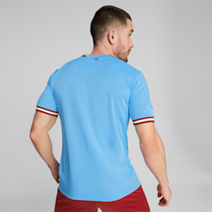 メンズ マンチェスター シティー MCFC ホーム 半袖 レプリカ シャツ, Team Light Blue-Intense Red