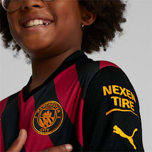 Manchester City F.C. Away '22/'23 Big Kids' Replica Jersey, Puma Black-Tango Red, extralarge