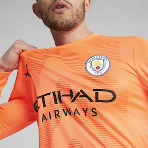 Manchester City F.C. Football Goalkeeper Long Sleeve Replica Jersey Men, Neon Citrus