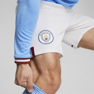 Manchester City F.C. Men's Replica Shorts, Puma White-Intense Red, extralarge-IND