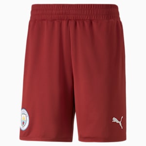 Manchester City F.C. Men's Football Replica Shorts, Intense Red-Puma White, extralarge-IND