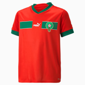 Morocco Home 22/23 Replica Jersey Youth, Puma Red-Power Green