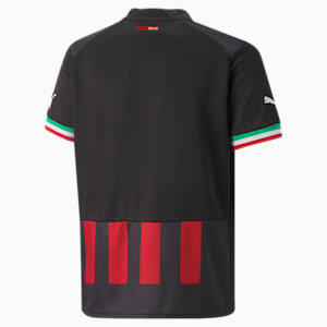 Réplica de camiseta local 22/23 de A.C. Milan para niños grandes, Puma Black-Tango Red