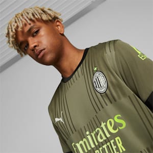 Jersey para hombre réplica de la tercera del A.C. Milan 22/23, Dark Green Moss-Spring Moss