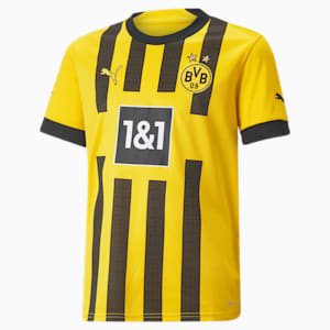 Borussia Dortmund Big Kids' Home '22/'23 Replica Jersey, Cyber Yellow, extralarge