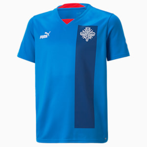 Iceland Home 22/23 Replica Jersey Youth, Electric Blue Lemonade