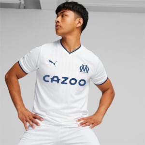 メンズ オリンピック マルセイユ OM ホーム 半袖 レプリカ シャツ, Puma White-Limoges
