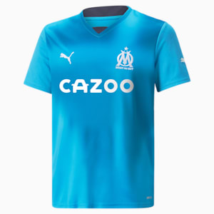 Olympique de Marseille Third 22/23 Replica Jersey Youth, Bleu Azur-Mykonos Blue