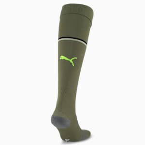 A.C. Milan Football Striped Replica Socks Men, Dark Green Moss-Yellow Alert