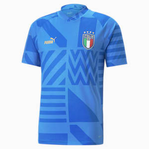 Italy Football Home Men's Prematch Jersey, Ignite Blue-Electric Blue Lemonade