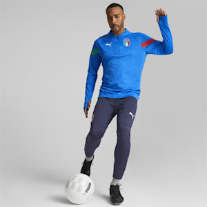 Italy Football Player Quarter-zip Training Top Men, Ultra Blue-Puma White