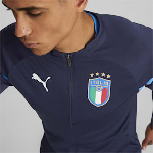 Italy Soccer Coach Training Jacket, Peacoat-Ignite Blue
