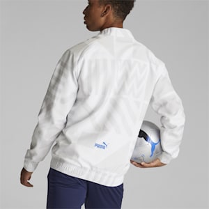 Italy Soccer Men's Prematch Away Jacket, Puma White-Feather Gray