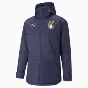 Italy Football Winter Jacket Men, Peacoat-Ignite Blue