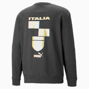 Italy ftblCulture Crewneck Sweater Men, Dark Gray Heather-Puma Team Gold