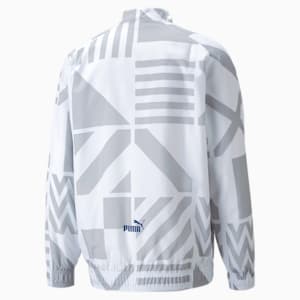 Olympique de Marseille Football Prematch Jacket Men, Puma White-Limoges