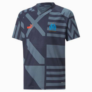 Olympique de Marseille Football Prematch Jersey Youth, Parisian Night-Bleu Azur